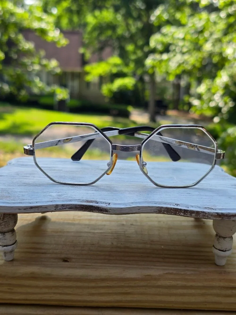 Vtg 80s Cottet France 20/000 14K Gold Filled Octagonal Bifocal Eyeglass Frames
